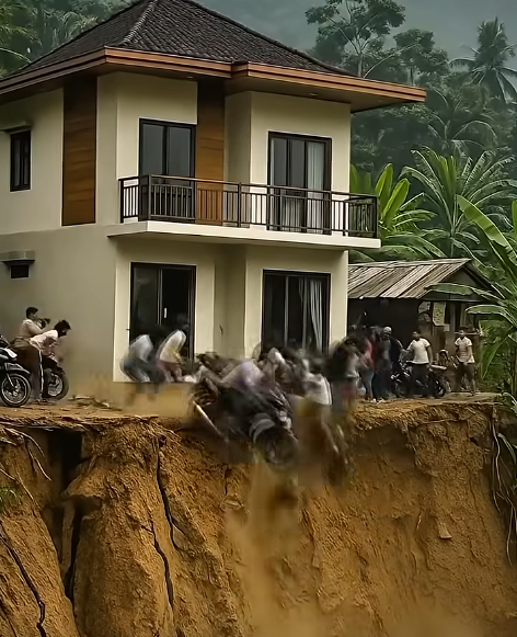 Pysu Five oceanfront homes collapsed